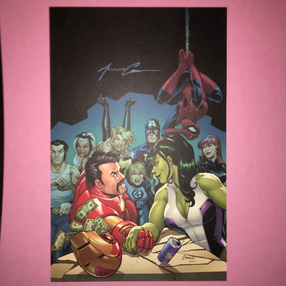 NEW, SIGNED Iron-Man Vs She-Hulk Print